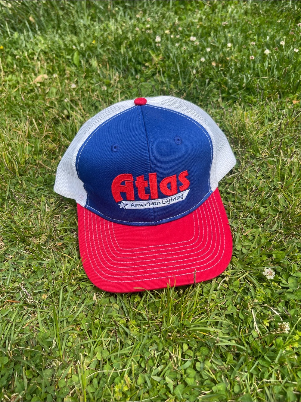 Atlas American Lighting Trucker Hat - Blue, Red, White